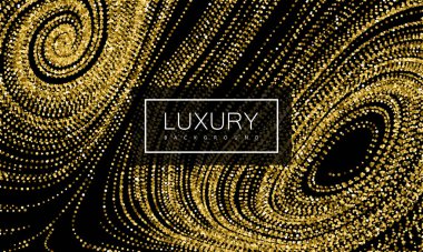 Parlak altın parıltılarıyla lüks bir arka plan.