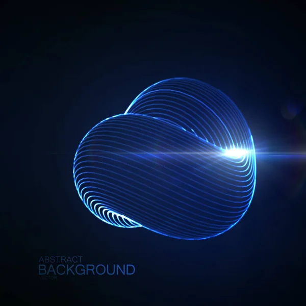 3D illuminated loop shape — ストックベクタ