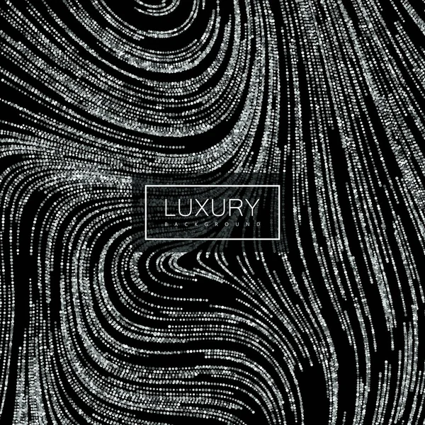 Fond de luxe avec paillettes argentées brillantes — Image vectorielle