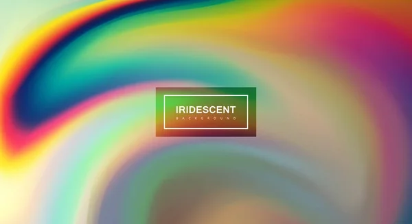 Fondo fluido iridiscente multicolor . — Vector de stock