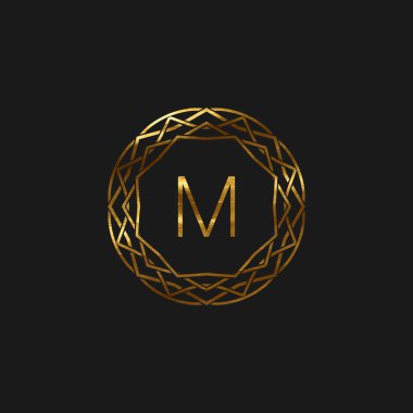 Vektör çiçekli monogram çerçevesi.