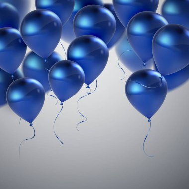 Gerçekçi parlak balonlar.