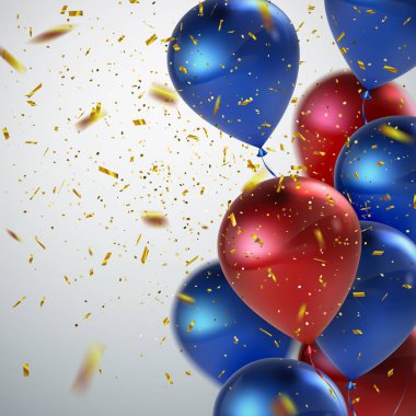 Vektör gerçekçi parlak balonlar