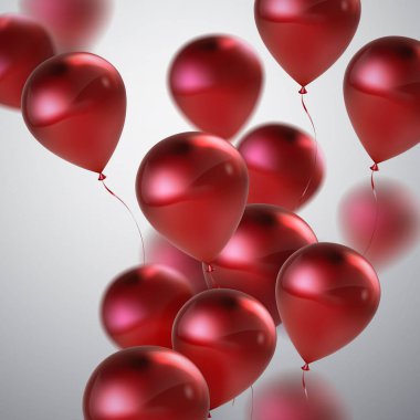 Gerçekçi parlak balonlar.