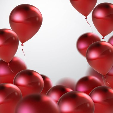 Gerçekçi parlak balonlar.