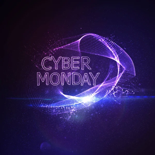 Cyber Monday sale flyer design template — 스톡 벡터