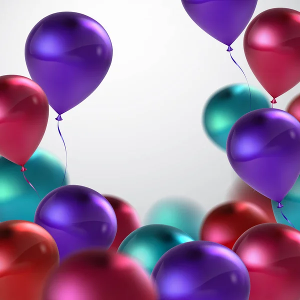 Globos brillantes realistas — Vector de stock