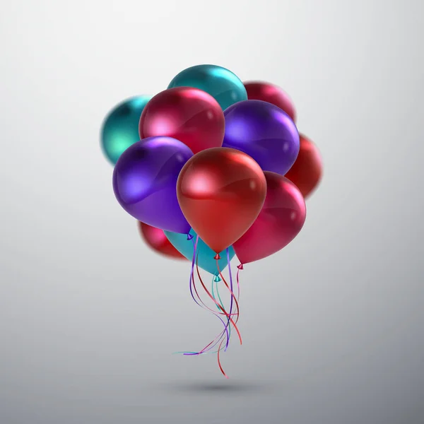 Wektor realistyczne błyszczące balony — Wektor stockowy