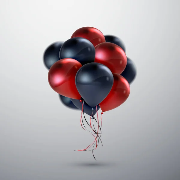 Realistische glanzende ballonnen — Stockvector