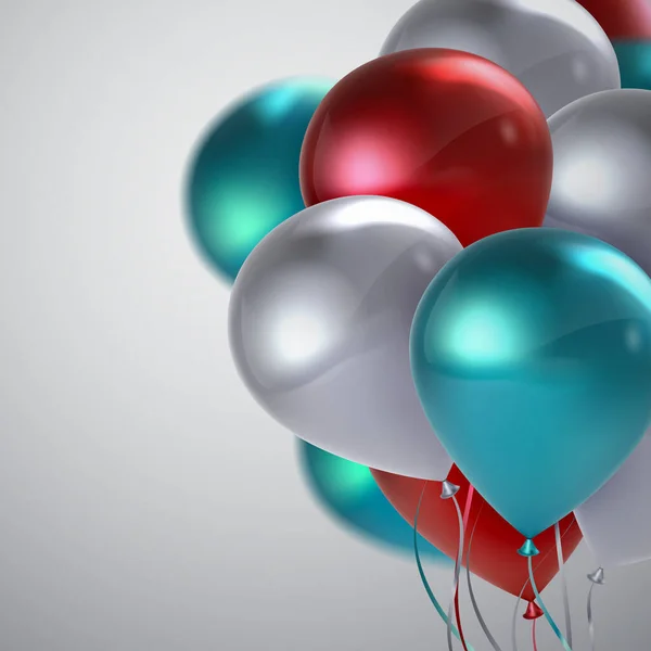Realistiska blanka ballonger — Stock vektor