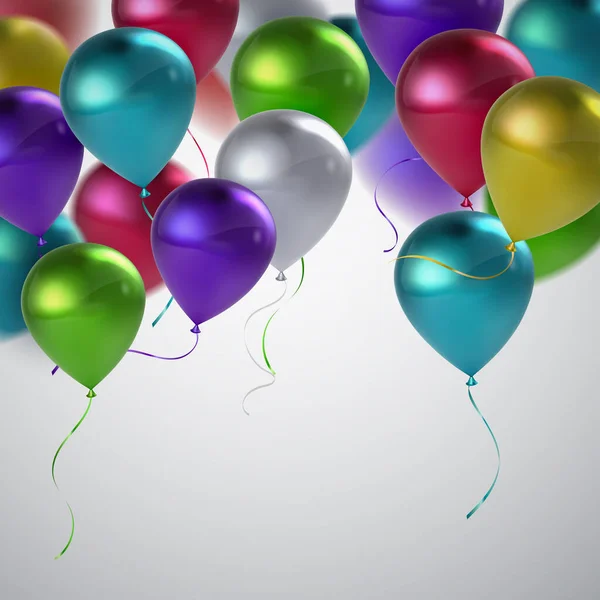 Ballons brillants réalistes — Image vectorielle