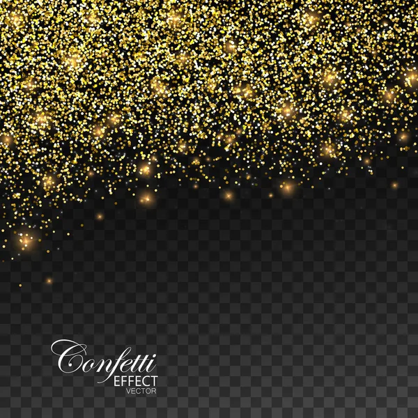 Oro brillante estrella polvo — Vector de stock