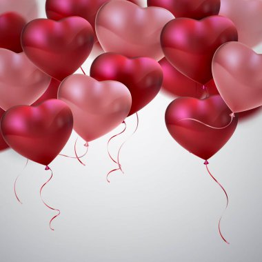 Balon Kalpler. Vektör tatil illüstrasyonu