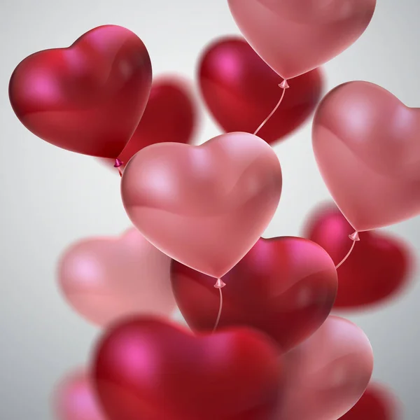 Cœurs de ballon. Illustration vectorielle vacances — Image vectorielle