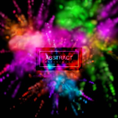 Çok renkli toz boya bulutları.