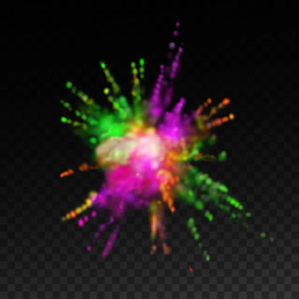 Многоцветное взрывное облако порошковой краски — стоковый вектор