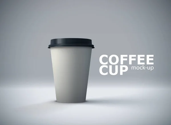 Бумажный макет чашки кофе . — стоковый вектор