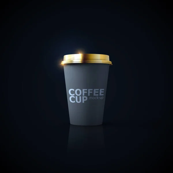 Бумажный макет чашки кофе . — стоковый вектор