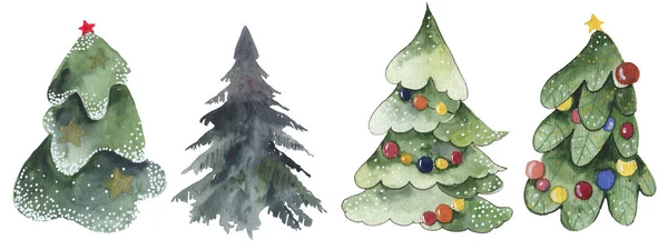 Weihnachtsbaum handgezeichnet, Kiefer, Papier, Retro, Wald, Pflanze, — Stockfoto