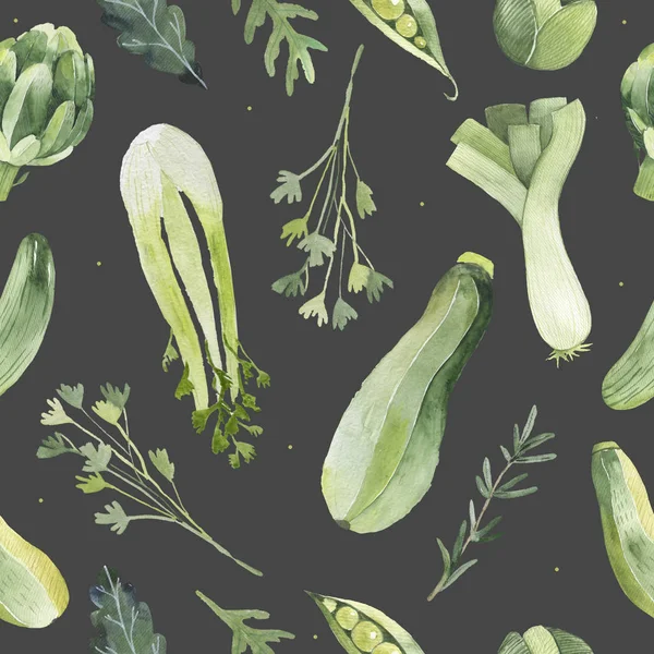 Leuke grappige groenten naadloos patroon gezond voedsel — Stockfoto