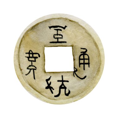 Çin paraları antik, arka plan, servet, illüstrasyon, porselen, metal