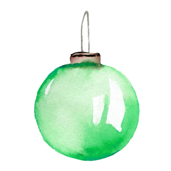 Ilustración Bolas multicolor de Navidad con arcos aislados en —  Fotos de Stock