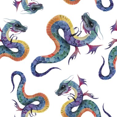 Embroidery chinese dragons and flowers peonies seamless pattern. Classical asian dragons and beautiful peonies seamless pattern. Clothes, textile design template