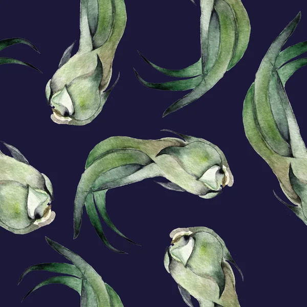 Cztery liście tropikalne. Ręcznie rysowane liście ilustracji w akwareli. — Zdjęcie stockowe
