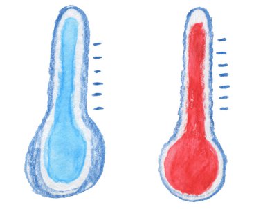 Termometre simgesi. - Evet. Celsius ve Fahrenheit. soğuğu, rengi, iklimi ölçer