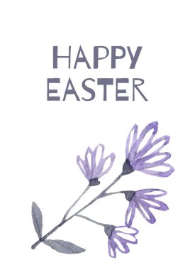Happy Easter hand sketched logotype, badge typography icon. Lettering