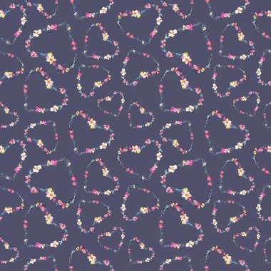 Kusursuz suluboya kalp deseni. Düğün davetiyesi için yaratıcı soyut doku, Sevgililer Günü için kart