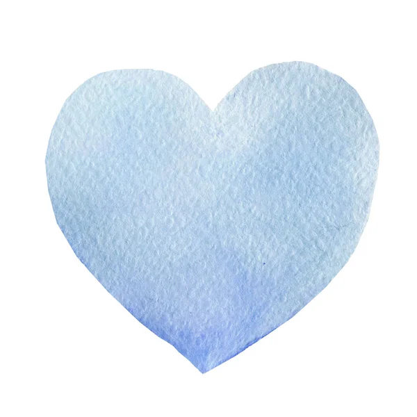 Acuarela pintada dibujada a mano azul elemento del corazón patrón sin costuras —  Fotos de Stock