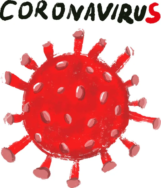 Wabah coronavirus. Coronavirus di Cina. infeksi coronavirus 2019-nCoV  . - Stok Vektor