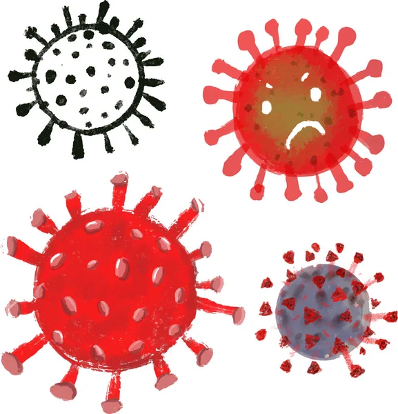 Coronavirus 2019-ncov Zellen. Chinesischer neuer Virusausbruch in Wuhan China. — Stockvektor