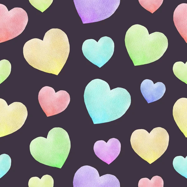 Valentine's day hearts template. Watercolor flower Romantic Sticker. — Stockfoto