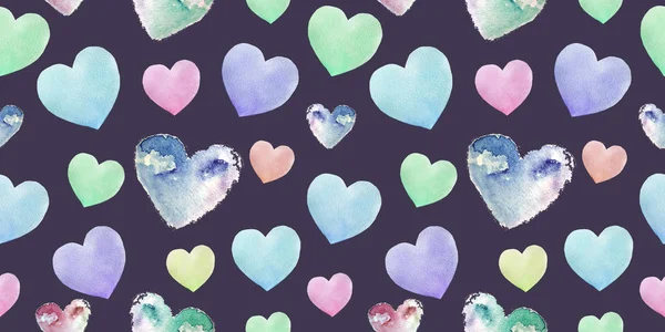 Valentine's day hearts template. Watercolor flower Romantic Sticker. — Stok fotoğraf
