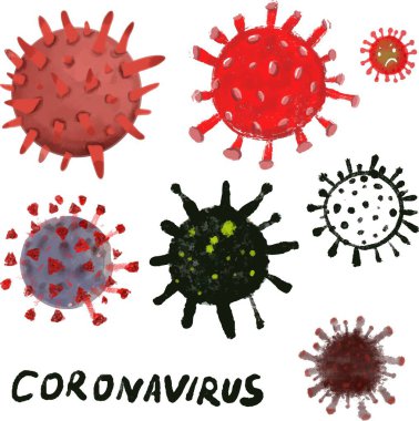 Coronavirus 2019 ncov hücreleri. Çin 'in yeni virüs salgını Wuhan Çin' de bulundu..