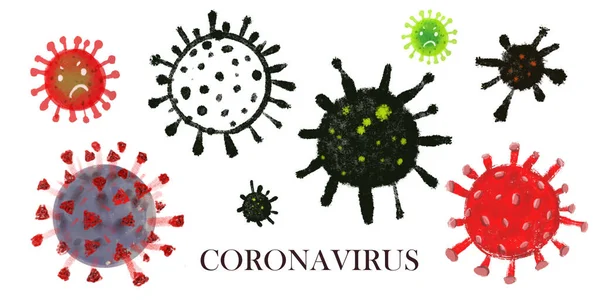 Sel Coronavirus 2019-nCov. Virus baru Cina ditemukan di Wuhan China . — Stok Foto