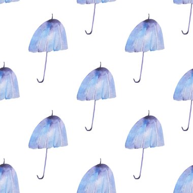 Şirin şemsiyeli kusursuz desen. resimleme.