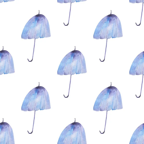 Modello senza cuciture con ombrelli carino. illustrazione . — Foto Stock