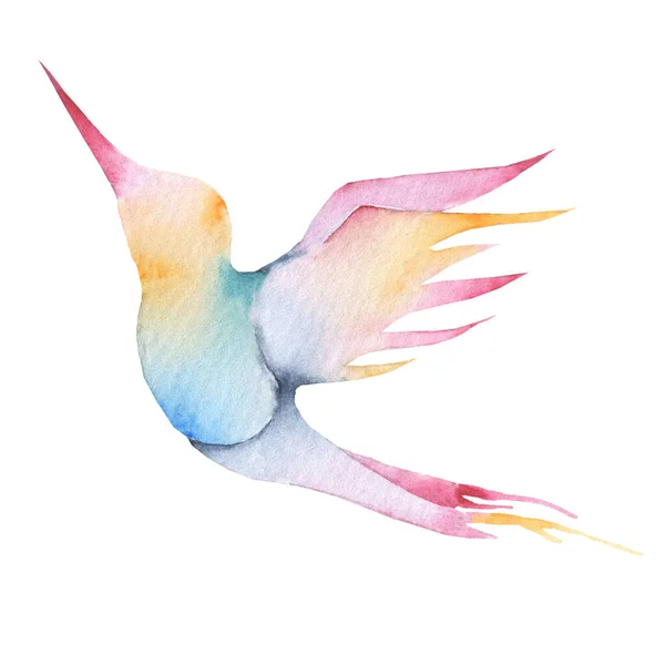 Jeden Origami żywe kolory kolibra. dostępny plik. — Zdjęcie stockowe