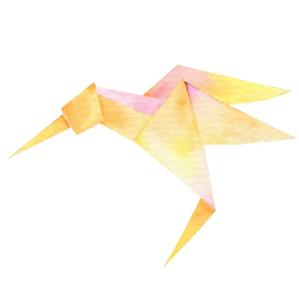 En Origami levande färger kolibri. tillgänglig fil. — Stockfoto