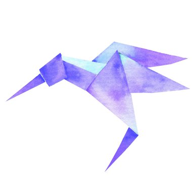 Colibri logosu. Renkli kolebri. Kuş logosu.