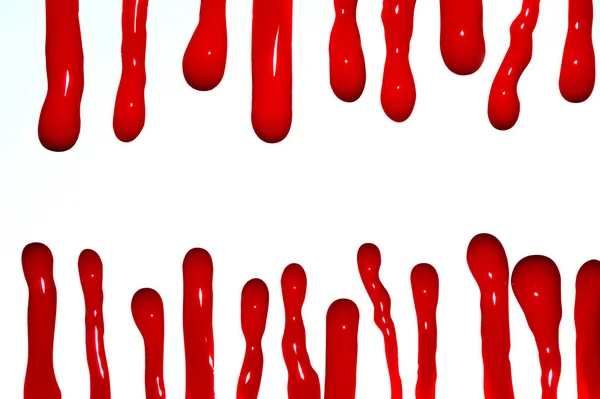 Röda strimmor av blod på en vit bakgrund — Stockfoto