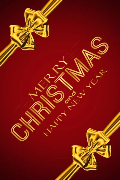 Tarjeta Vertical Navidad Con Inscripción Feliz Navidad Feliz Año Nuevo — Foto de Stock