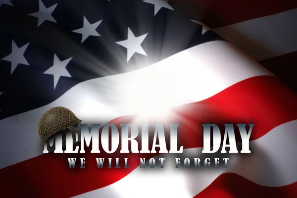 Memorial Day Pozadí Americké Vlajky — Stock fotografie