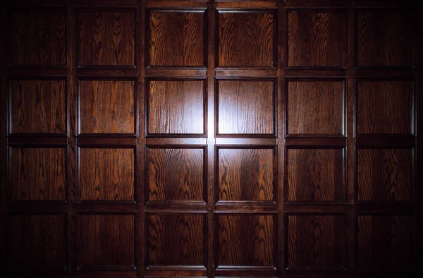 Wall of wood square panels — Stock Photo, Image