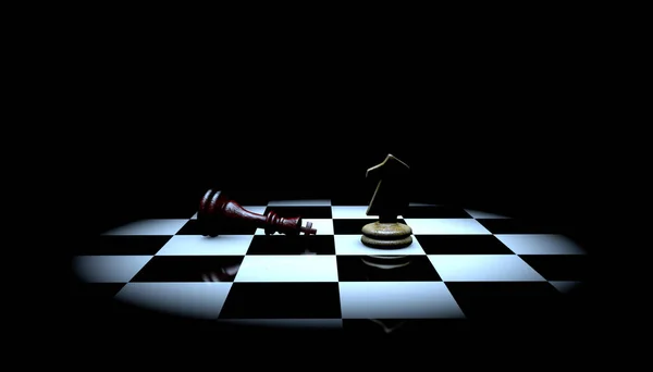 Illustration Einer Schachfigur Schachmatt Für Den König — Stockfoto