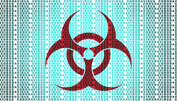 Biohazard Sign Words Coronavirus — Stock Photo, Image