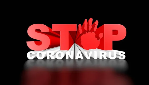 Illustrazione Stop Coronavirus — Foto Stock